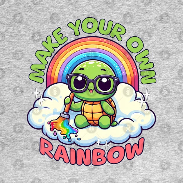 Cute Turtles Make Your Own Rainbow by alcoshirts